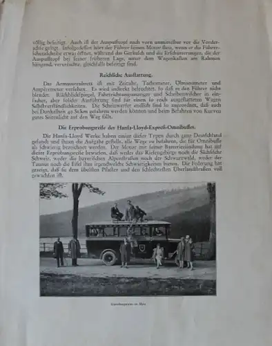 Hansa-Lloyd Express Omnibus Modellprogramm 1928 Busprospekt (7655)
