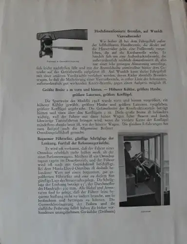 Hansa-Lloyd Express Omnibus Modellprogramm 1928 Busprospekt (7655)