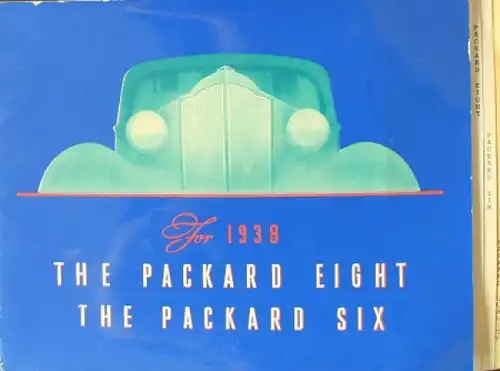 Packard Eight + Six Modellprogramm 1938 Automobilprospekt (7657)