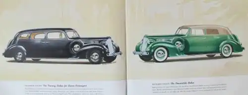 Packard Eight + Six Modellprogramm 1938 Automobilprospekt (7657)