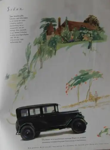 Chevrolet Modellprogramm 1926 Automobilprospekt (7723)