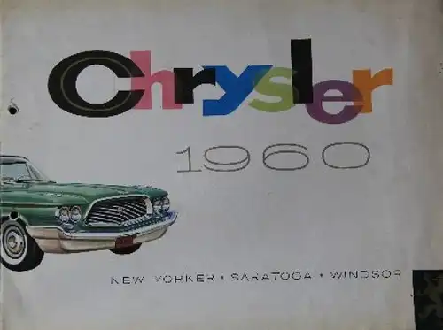 Chrysler Modellprogramm 1960 Automobilprospekt (7737)