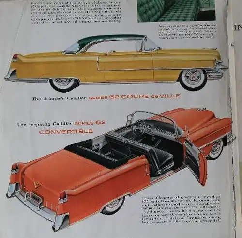 Cadillac Modellprogramm 1955 Automobilprospekt (7756)