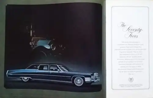 Cadillac Modellprogramm 1972 Automobilprospekt (7767)