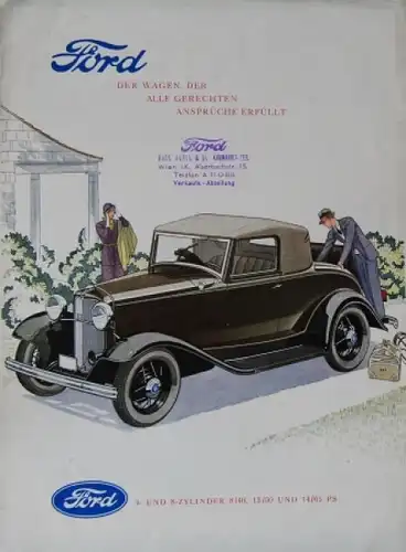 Ford A Modellprogramm 1928 Automobilprospekt (7855)