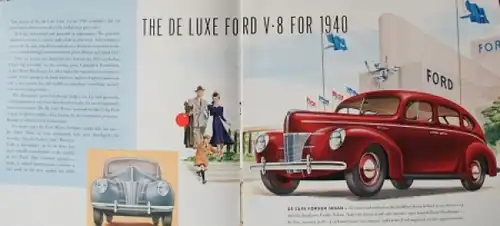Ford Modellprogramm 1940 Automobilprospekt (7868)