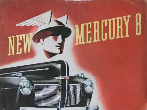 Ford Mercury 8 Modellprogramm 1940 Automobilprospekt (7874)