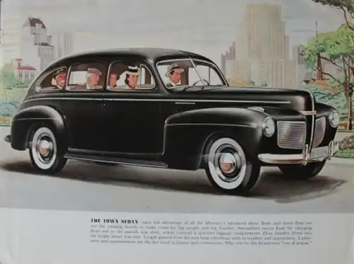 Ford Mercury 8 Modellprogramm 1940 Automobilprospekt (7874)