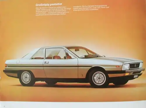 Lancia Gamma Coupe Modellprogramm 1979 Automobilprospekt (7897)