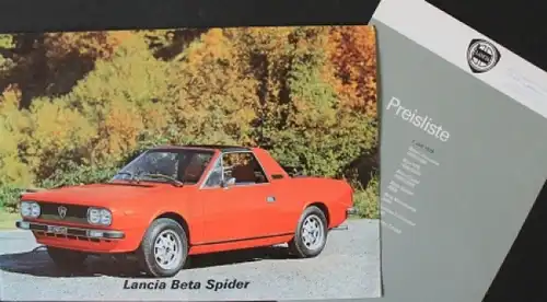 Lancia Beta Spider Modellprogramm 1979 Autompbilprospekt (7899)