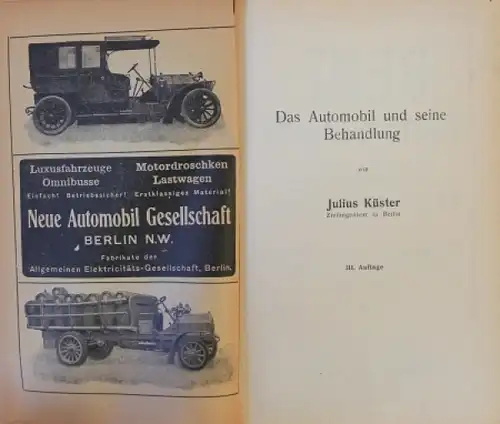 Küster "Das Automobil und seine Behandlung" Fahrzeugtechnik 1907 (0156)