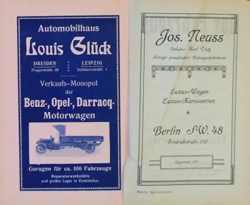 Küster "Das Automobil und seine Behandlung" Fahrzeugtechnik 1907 (0156)