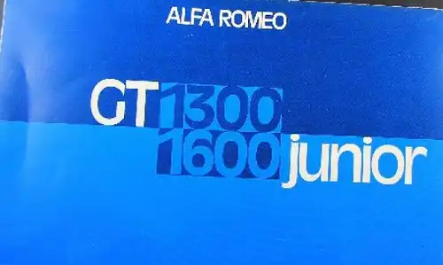 Alfa Romeo Giulia 1300 GT Modellprogramm 1971 Automobilprospekt (0192)