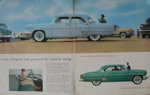 Lincoln Modellprogramm 1954 Automobilprospekt (7907)
