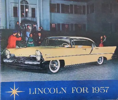 Lincoln Modellprogramm 1957 Automobilprospekt (7913)