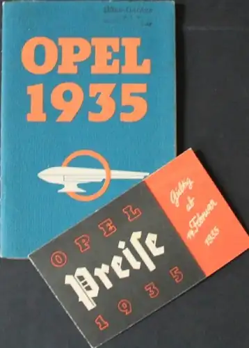 Opel Modellprogramm 1935 Automobilprospekt (7922)