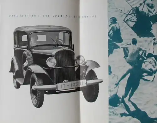 Opel Modellprogramm 1935 Automobilprospekt (7922)