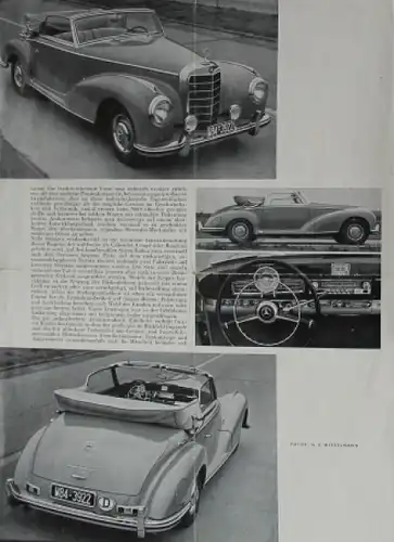 Mercedes-Benz 300 S Modellprogramm 1952 Automobilprospekt (7935)