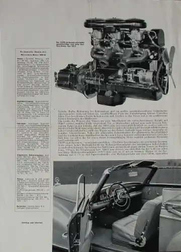 Mercedes-Benz 300 S Modellprogramm 1952 Automobilprospekt (7935)