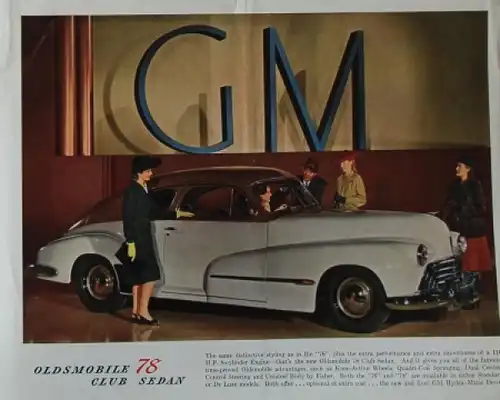 Oldsmobile Modellprogramm 1946 Automobilprospekt (7952)