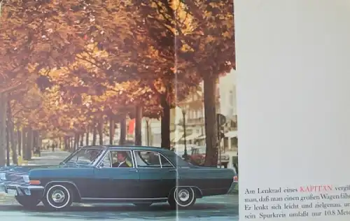 Opel Kapitän Admiral Modellprogramm 1966 Automobilprospekt (7982)