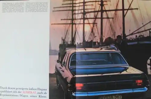 Opel Kapitän Admiral Modellprogramm 1966 Automobilprospekt (7982)