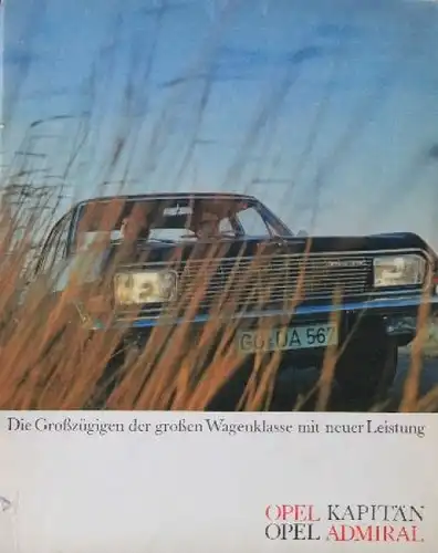 Opel Kapitän Admiral Modellprogramm 1966 Automobilprospekt (7999)