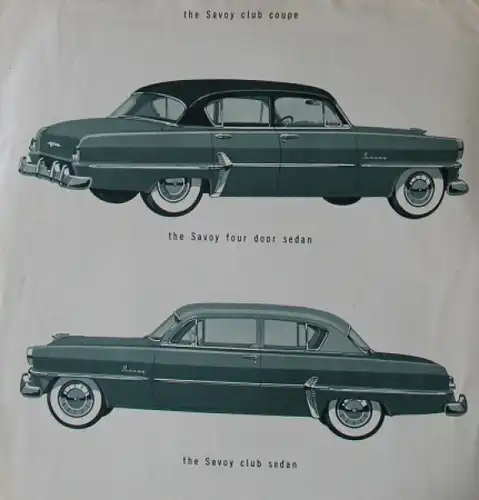 Plymouth Modellprogramm 1954 Automobilprospekt (8004)
