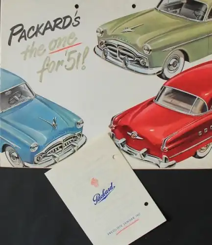Packard Modellprogramm 1951 Automobilprospekt (8017)