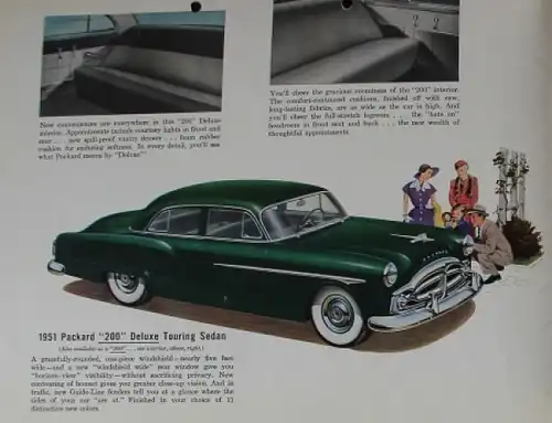 Packard Modellprogramm 1951 Automobilprospekt (8017)