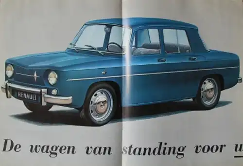 Renault 8 Modellprogramm 1964 Automobilprospekt (8042)