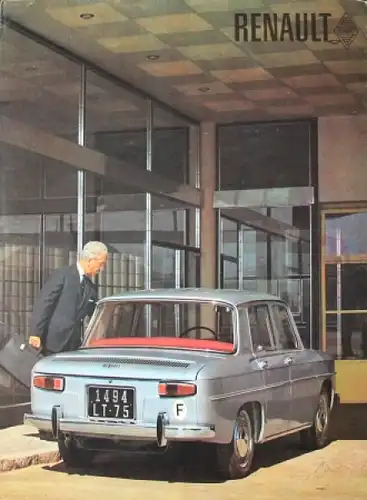 Renault 8 Modellprogramm 1964 Automobilprospekt (8042)