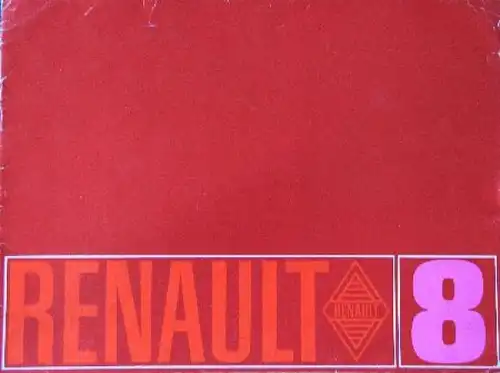 Renault 8 Modellprogramm 1968 Automobilprospekt (8072)