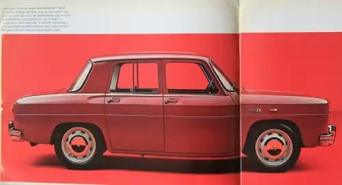 Renault 8 Modellprogramm 1968 Automobilprospekt (8072)