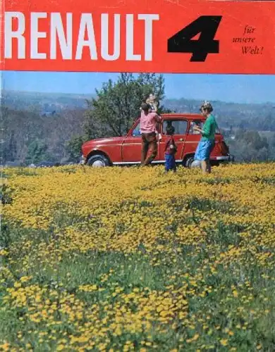 Renault 4 Modellprogramm 1964 Automobilprospekt (8073)