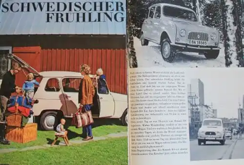 Renault 4 Modellprogramm 1964 Automobilprospekt (8073)