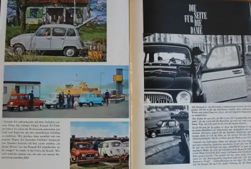 Renault 4 Modellprogramm 1964 Automobilprospekt (8073)