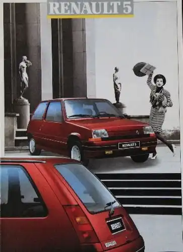Renault 5 Modellprogramm 1986 Automobilprospekt (8081)