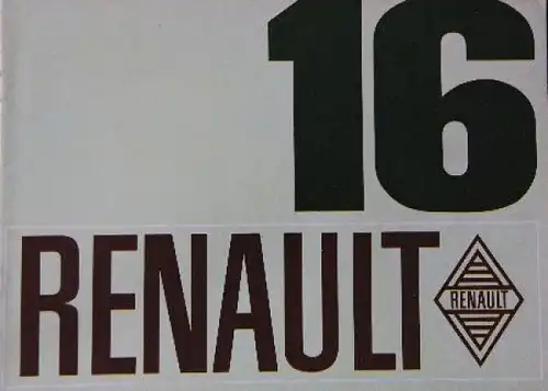 Renault 16 Modellprogramm 1965 Automobilprospekt (8082)