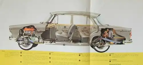 Simca Aronde Montlhery Speciale Modellprogramm 1958 Automobilprospekt (8090)