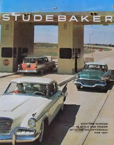 Studebaker Modellprogramm 1957 Automobilprospekt (8098)