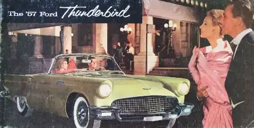 Ford Thunderbird Modellprogramm 1957 Automobilprospekt (8104)