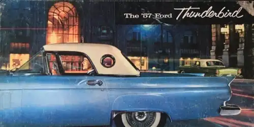 Ford Thunderbird Modellprogramm 1957 Automobilprospekt (8104)