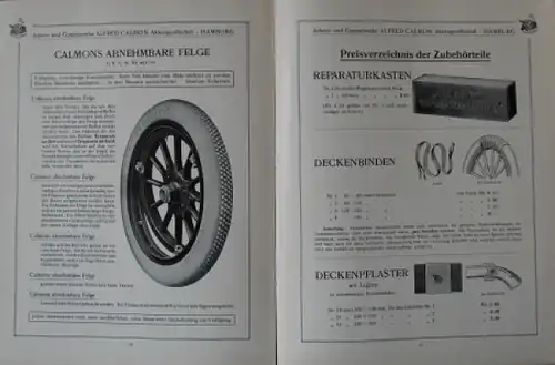 Calmon "Auto Pneumatic" 1913 Reifen-Zubehörkatalog (8125)