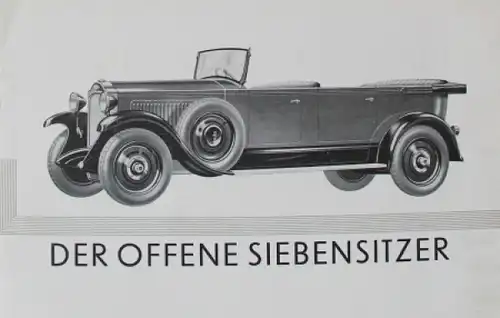Opel 6 Zylinder Modellprogram 1927 Automobilprospekt (8183)