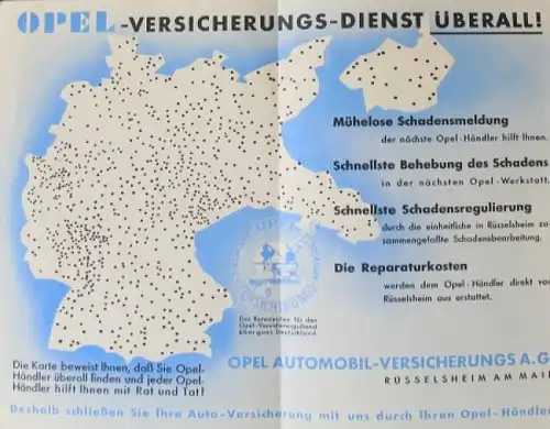 Opel Modellprogramm 1930 "Auch darum Opel" Automobilprospekt (8187)