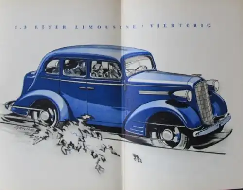 Opel Modellprogramm 1934 Automobilprospekt (8192)