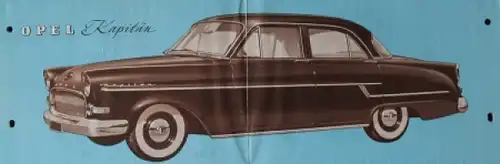 Opel Rekord Modellprogramm 1955 Automobilprospekt (8228)