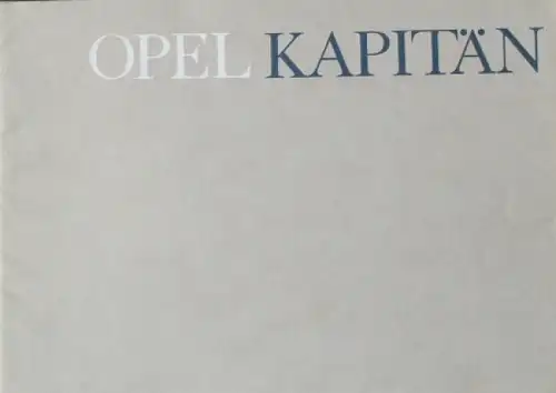 Opel Kapitän Modellprogramm 1964 Automobilprospekt (8246)