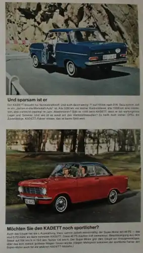 Opel Kadett Modellprogramm 1962 Automobilprospekt (8258)